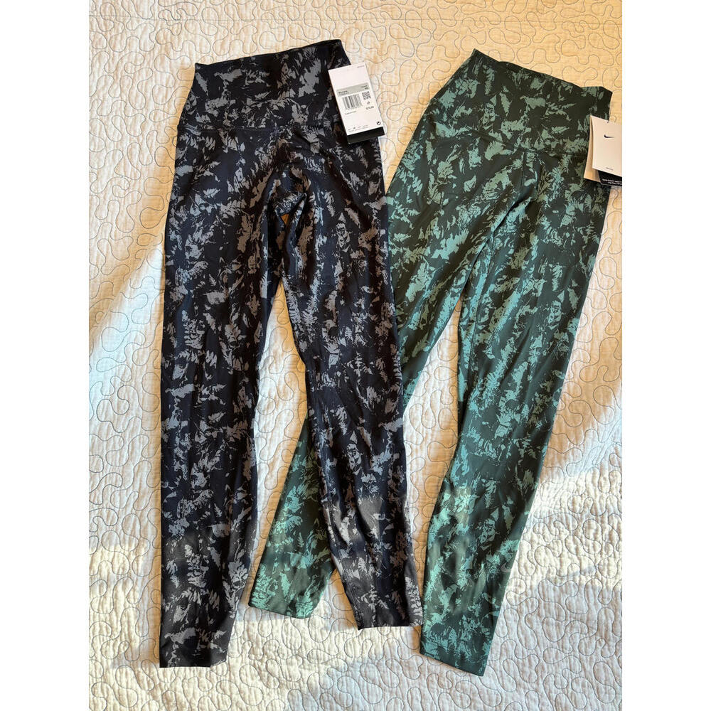 Nike Women's Printed High-Waisted Leggings Size XS - 2‎ Pack #653